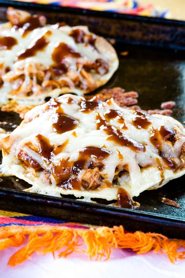 Easy BBQ Chicken Tostadas