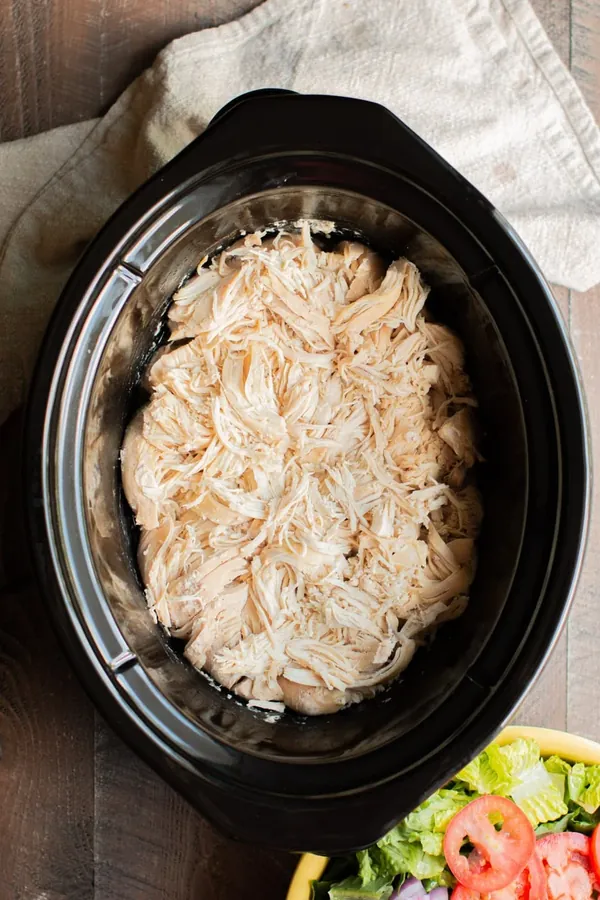 Easy Slow Cooker Shredded Chicken