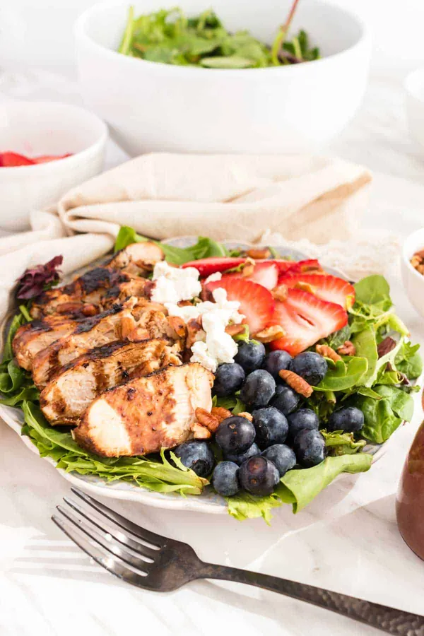 Grilled Chicken Salad with Blueberry Balsamic Vinaigrette