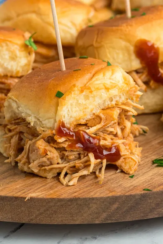 Slow Cooker BBQ Chicken Sliders