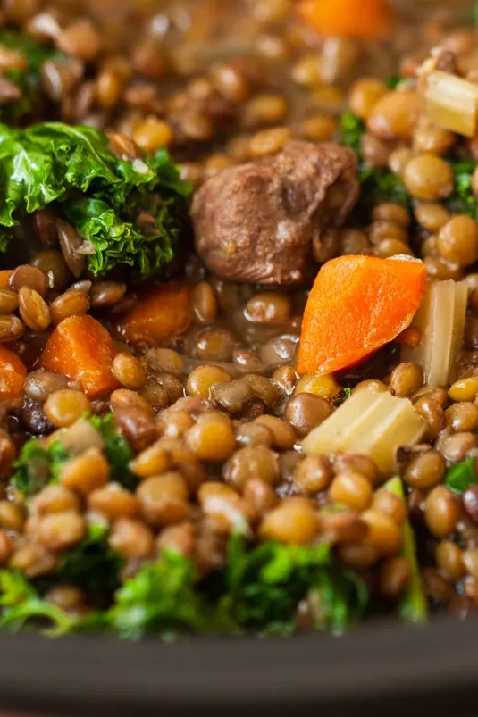 Slow Cooker Beef and Lentil Soup