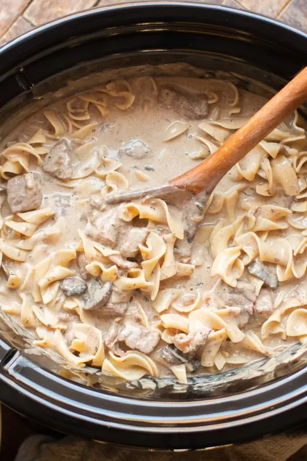 Slow Cooker Beef Stroganoff