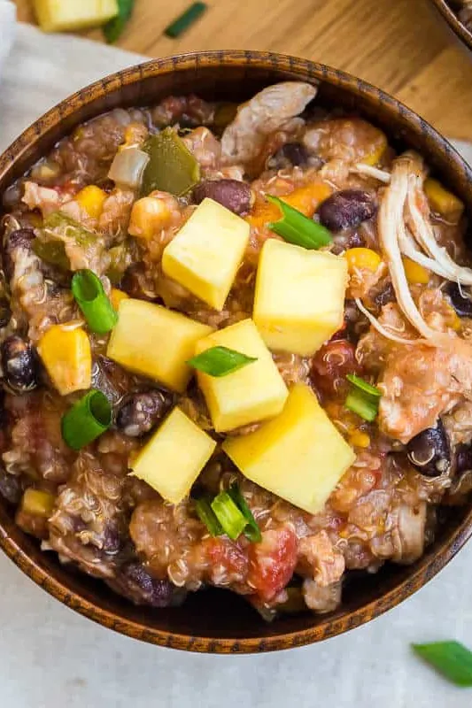 Slow Cooker Chicken Quinoa Chili