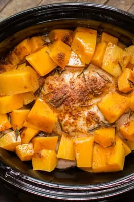 Slow Cooker Rosemary Chicken and Butternut Squash