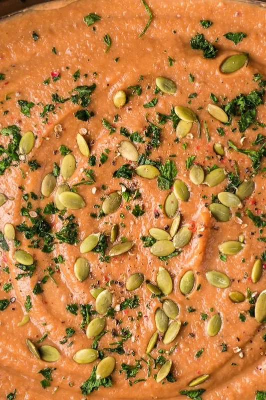 Slow Cooker Sweet Potato and Cauliflower Soup