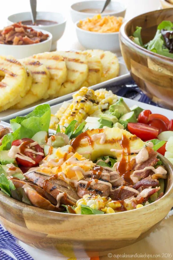 Sweet and Smoky BBQ Chicken Sausage Grilled Summer Salad