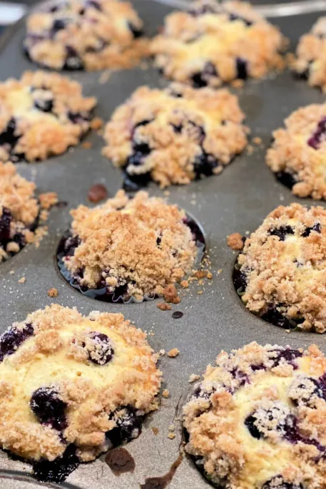 Blueberry Muffins with Streusel Topping