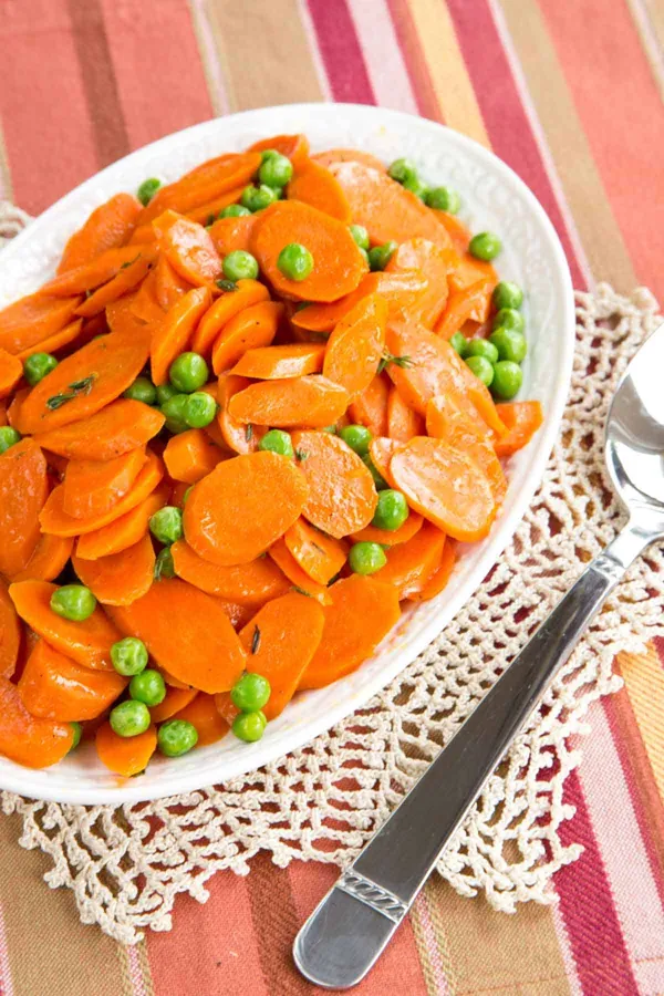 Brown Butter Peas and Carrots