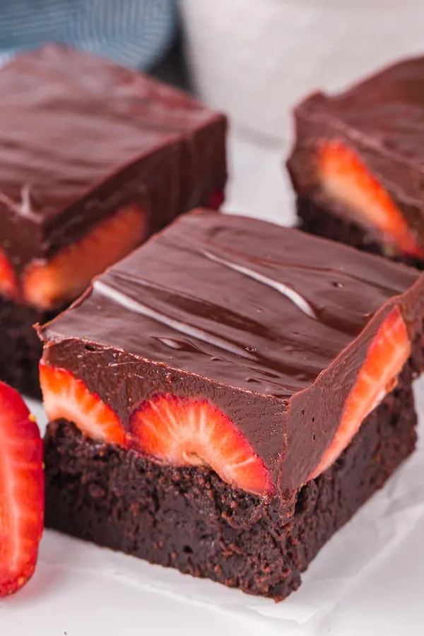 Chocolate Covered Strawberry Brownies