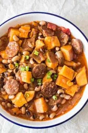 Chorizo, Black-eyed Beans and Butternut Squash Soup