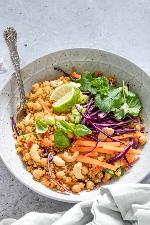 Dump and Start Instant Pot Thai Curry Quinoa Salad