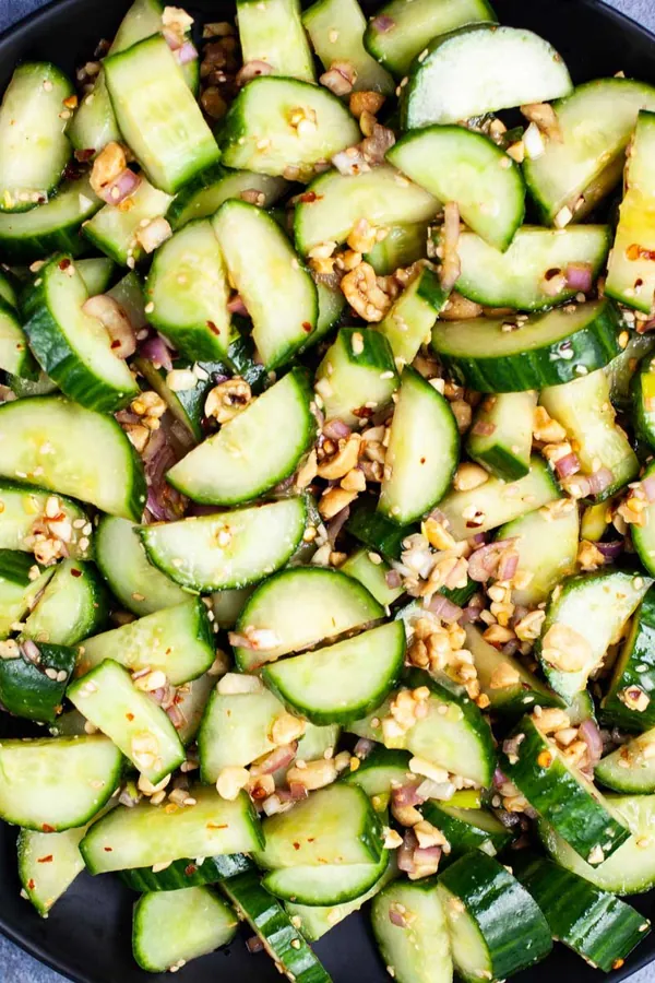 Easy Spicy Cucumber Salad With Peanuts