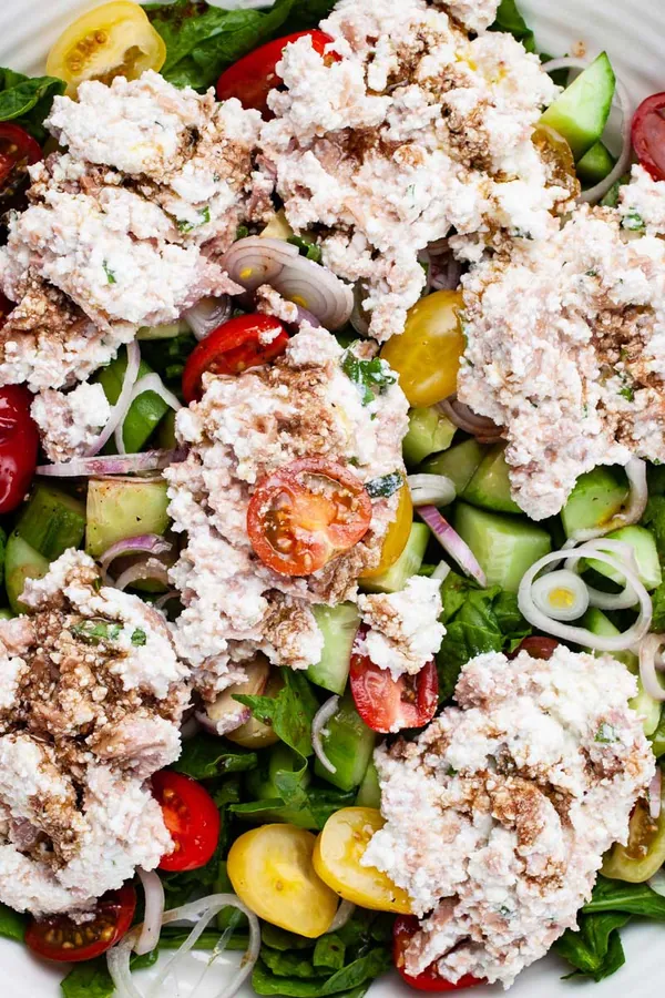 Fresh Tuna Cucumber And Ricotta Cheese Salad