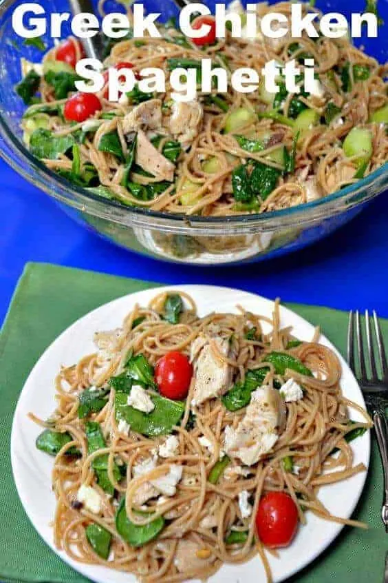 Greek Chicken Spaghetti