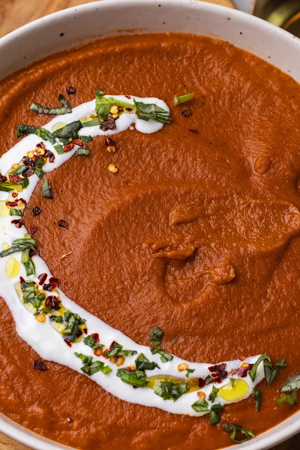High Protein Sweet Potato Tomato Soup