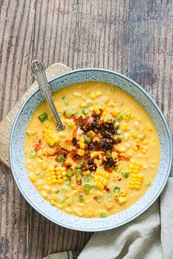 Instant Pot Corn Chowder With Sweet Potato