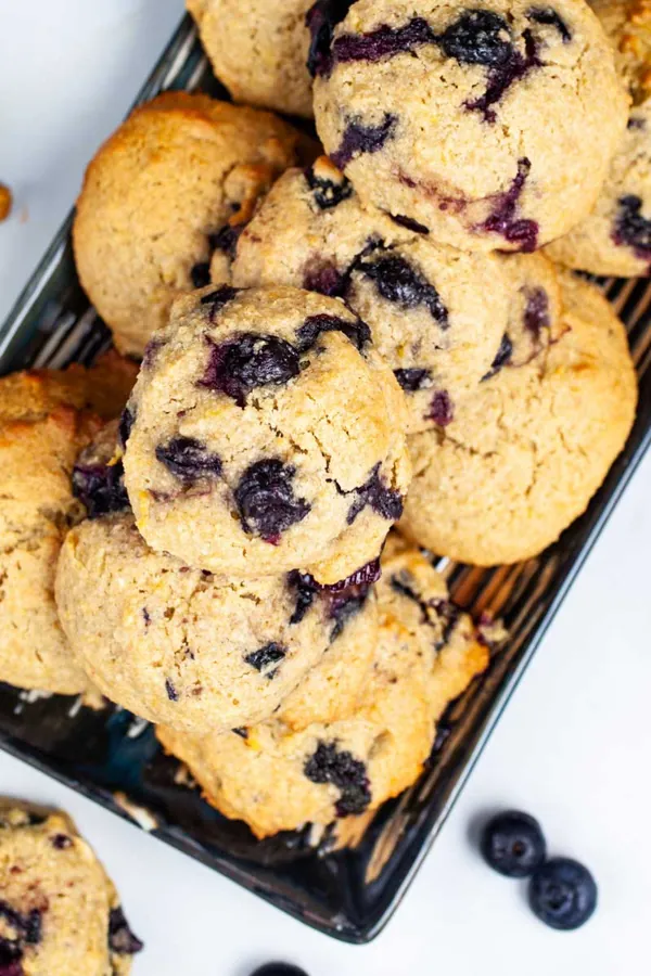 Lemon Ginger Olive Oil Cookies With Blueberries