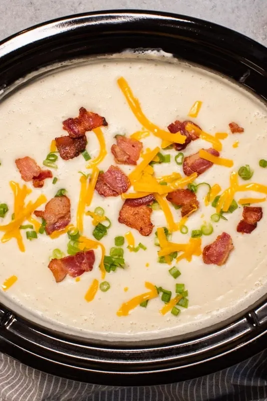 Loaded Baked Potato Soup in the Crock Pot