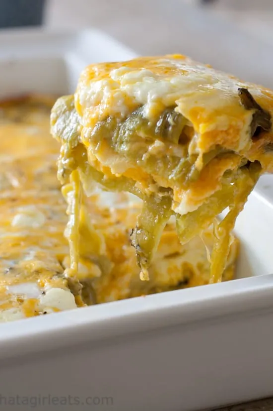 Low Carb Hatch Chile Rellenos Casserole