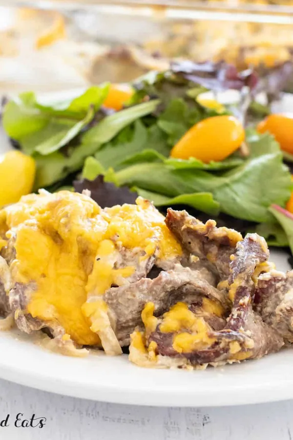 Low Carb Philly Cheesesteak Casserole