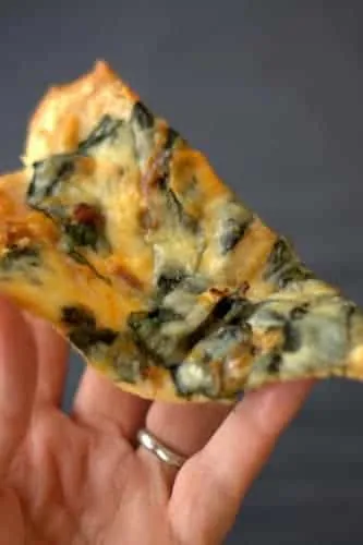 Low Carb White Spinach Pizza
