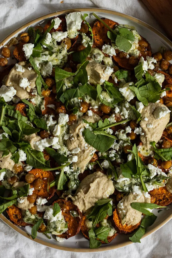 Mediterranean Sweet Potato Nachos