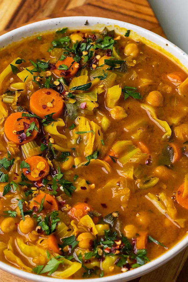 Miso Cabbage Red Lentil Soup