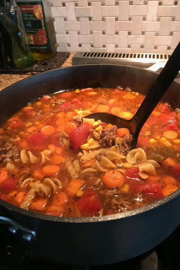 Mom's Vegetable Beef Noodle Soup