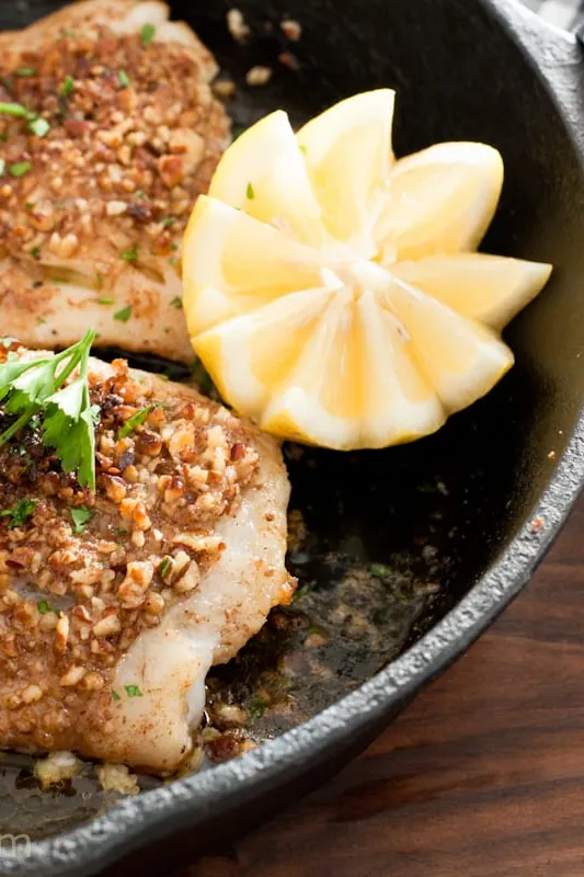 Pecan Crusted Cod Filets