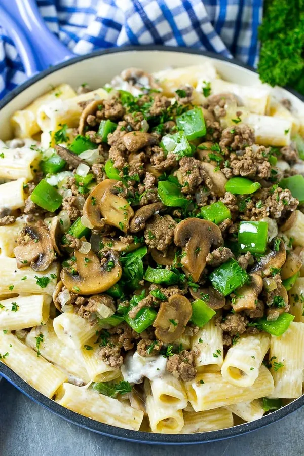Philly Cheesesteak Pasta