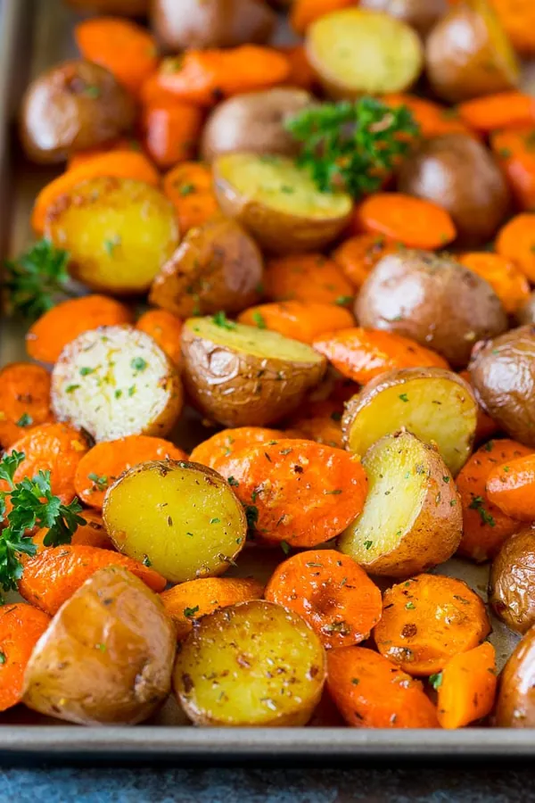 Roasted Potatoes and Carrots