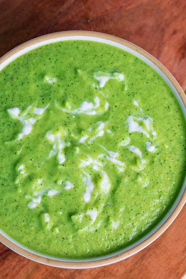 Sheet Pan Creamy Zucchini Parsley Soup (vegan)