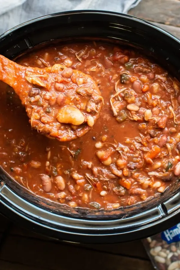 Slow Cooker Cajun 15 Bean Soup with Turkey