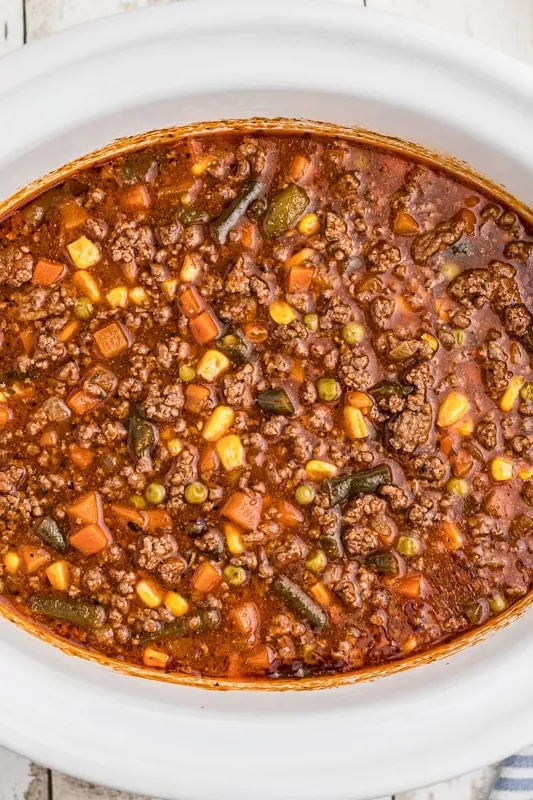 Slow Cooker Hamburger Soup Recipe