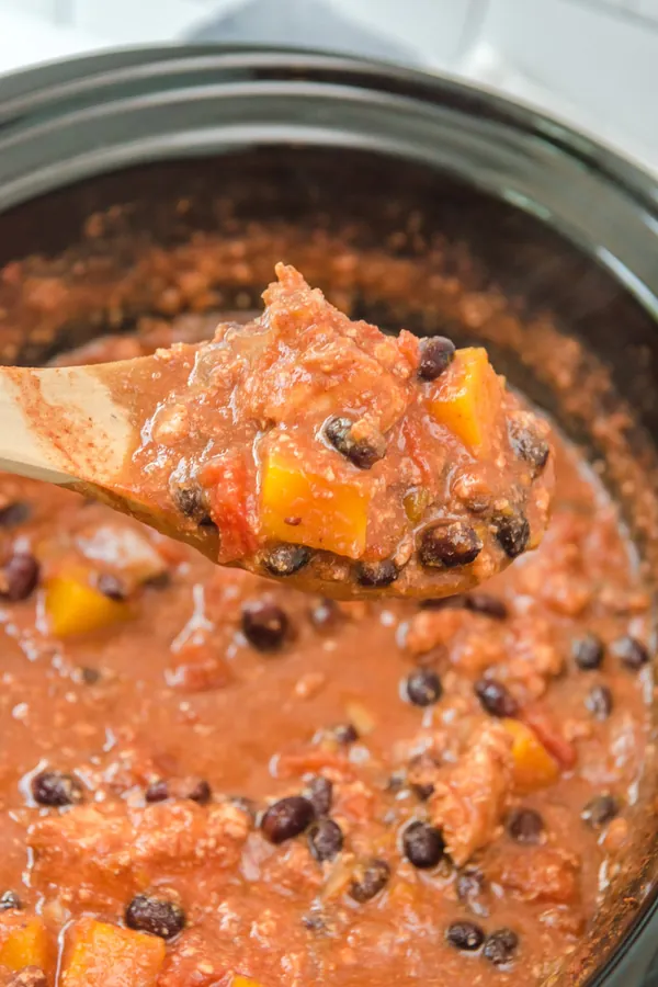 Slow Cooker Turkey Butternut Squash Chili
