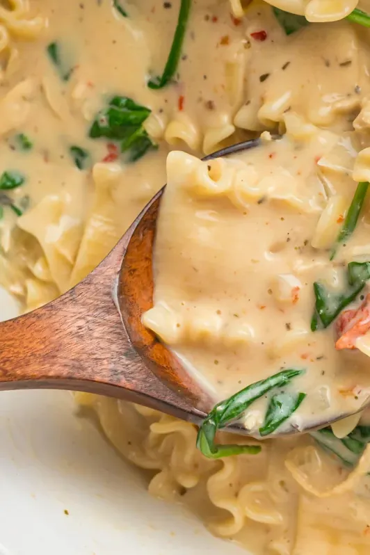 Slow Cooker White Lasagna Soup
