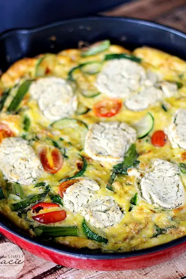 Spring Vegetable & Goat Cheese Frittata