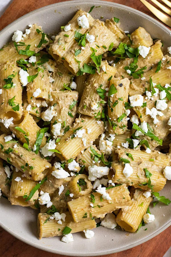 vegan baba ganoush pasta