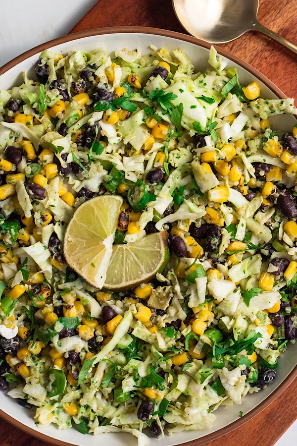 vegan cabbage taco salad with quinoa