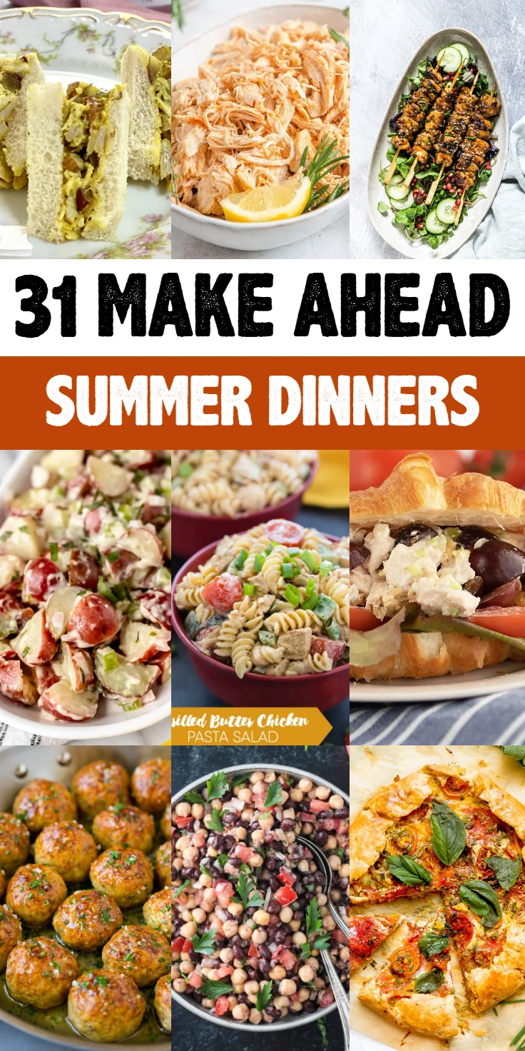 make ahead summer dinners