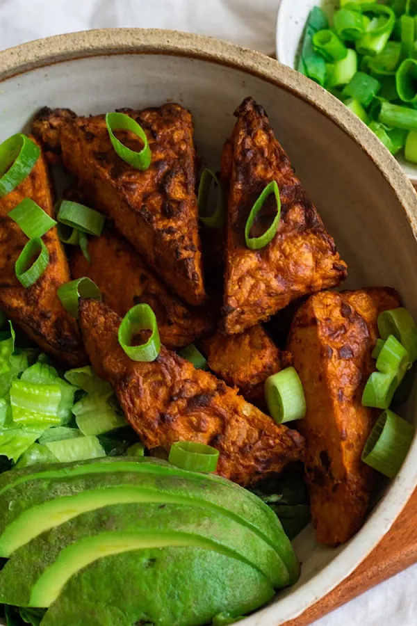 air fried buffalo tempeh