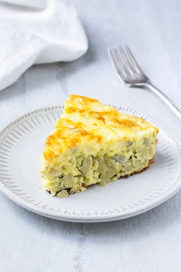 Artichoke Frittata with Shallots and Fontina