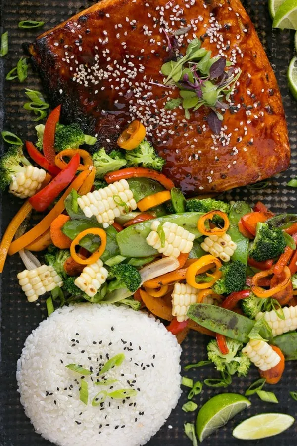 Asian Salmon with Mixed Vegetables