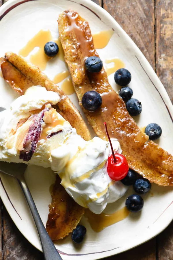 Banana Split with Caramelized Banana Recipe