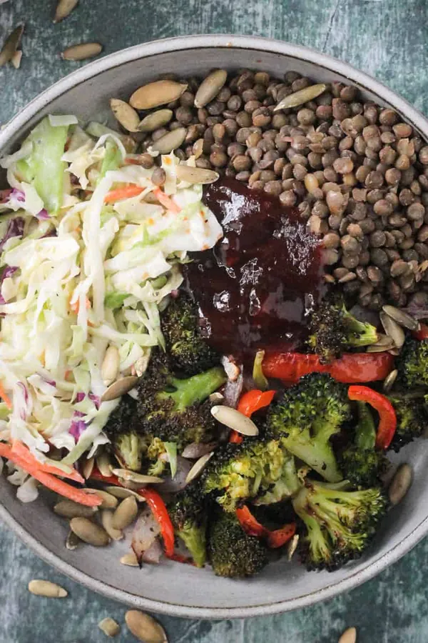 BBQ Lentil Power Bowls