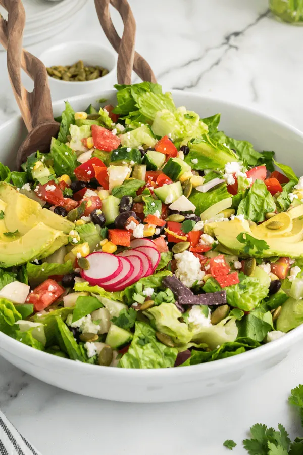 Best Healthy Mexican Chopped Salad with Lime Dressing