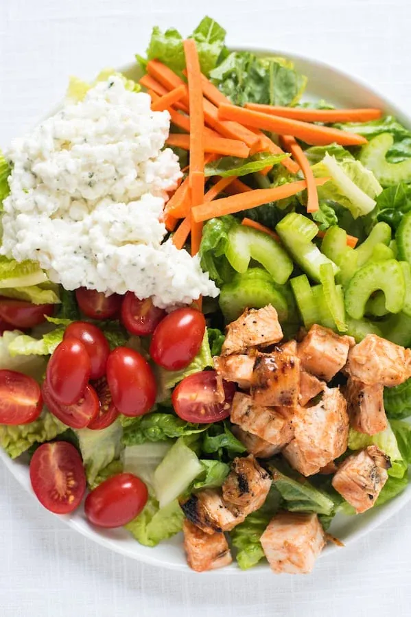 Buffalo Chicken Salad with Ranch Cottage Cheese