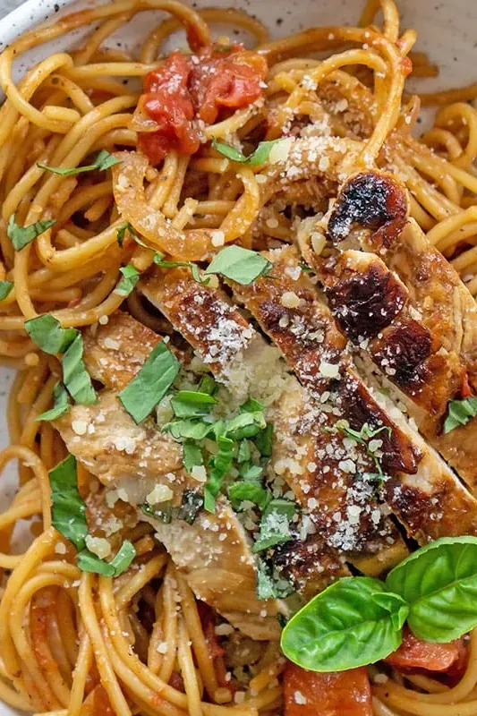 Chicken Bruschetta Pasta Recipe