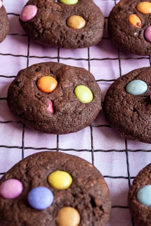 Chocolate Smartie Cookies