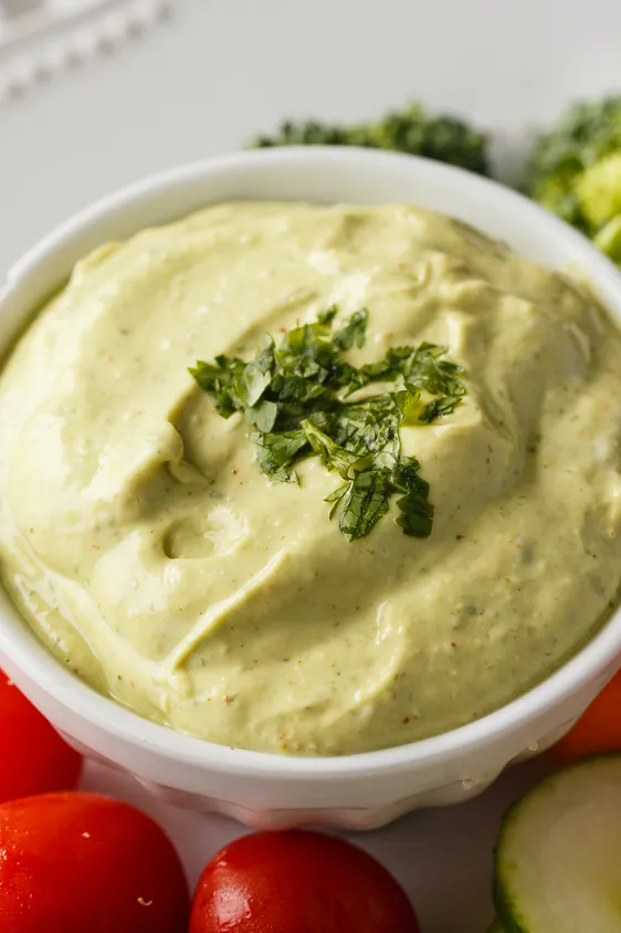 Cilantro Lime Avocado Yogurt Dip